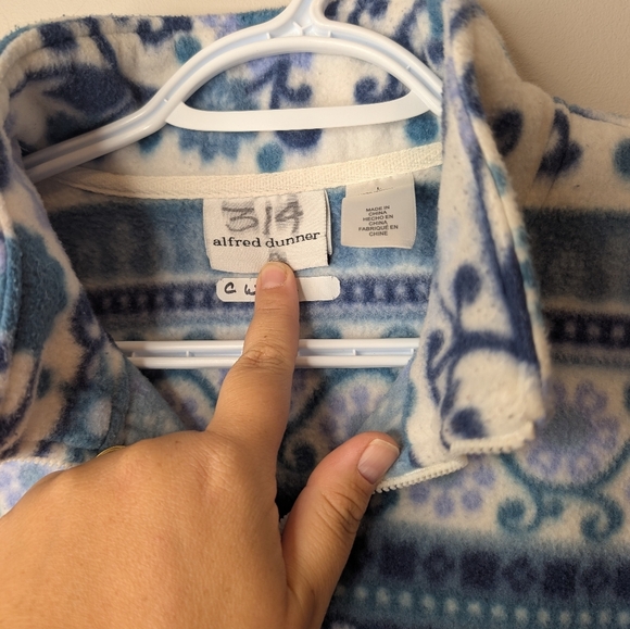 Alfred Dunner Women's L Patterned Fleece Full Zip Sweater - Picture 12 of 14